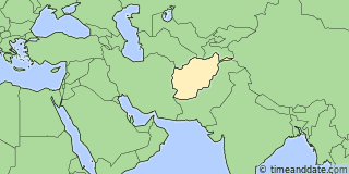 Location of Kabul
