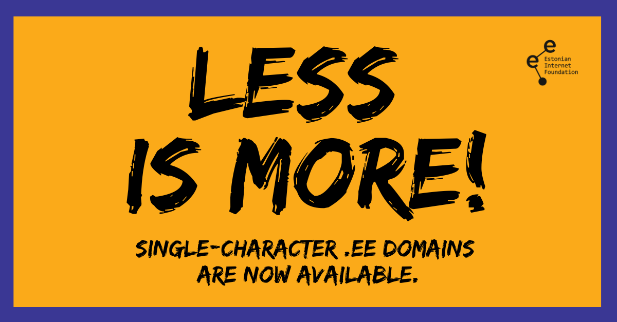 Single-character .ee domains are now available!