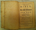 King James Bible, 1760 ed.; first issued in 1611[7]