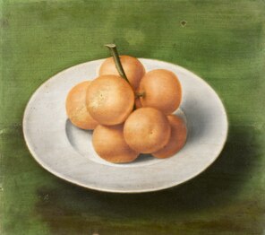 Still life with oranges on a plate. Possibly Jacques Linard or Louise Moillon, 1640
