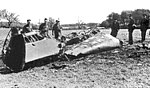 Rudolf Hess kraschade flygplan på en åker i Bonnyton Moor, Skottland 1941.