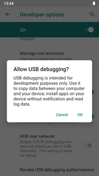 For enabling USB debugging on the Android device, it needs to be enabled in the "developer settings" window