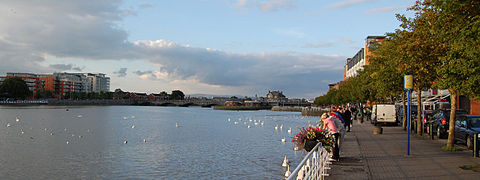 Limerick on the River Shannon as viewed from Bishop's Quay