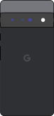 Diagram of a Pixel 6 smartphone in black.