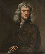 Isaac Newton (1643–1727), in a 1689 portrait by Godfrey Kneller