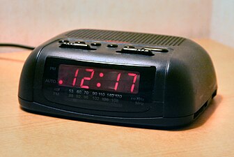 Simplistic digital clock radio