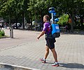 Backpack Google Street View camera in Berlin, Germany
