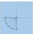 Quadrant with 15° segments.