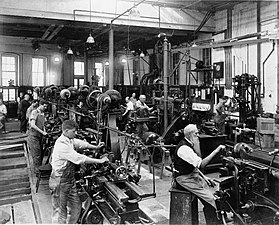 Machine shop in the Government Printing Office