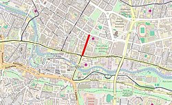 3 Maja street highlighted on a map