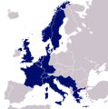 Animated map showing changes in CERN membership from 1954 until 1999 (borders are as at dates of change)