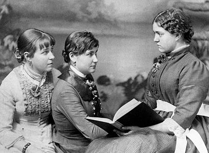 Three girls reading (1880)