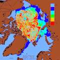 Image 75Decrease of old Arctic Sea ice 1982–2007 (from Arctic Ocean)