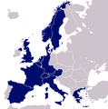 1961 (13 members): Spain joins and Yugoslavia leaves (1954-1990 borders)