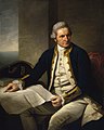 Image 24Famous official portrait of Captain James Cook who proved that waters encompassed the southern latitudes of the globe. "He holds his own chart of the Southern Ocean on the table and his right hand points to the east coast of Australia on it." (from Southern Ocean)