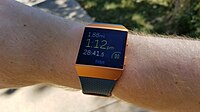 The Fitbit Ionic in workout mode
