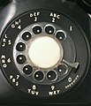 Image 9A traditional North American rotary phone dial. The associative lettering was originally used for dialing named exchanges but was kept because it facilitated memorization of telephone numbers.