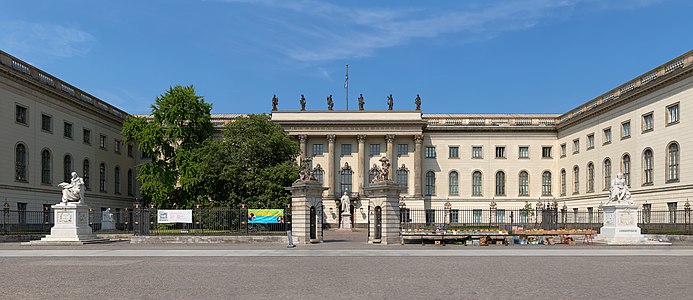 The main building of Humboldt- Universität, located in Berlin's "Mitte" district (Unter den Linden boulevard)