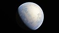 Image 79Artist's rendition of an oxinated fully-frozen Snowball Earth with no remaining liquid surface water. (from History of Earth)
