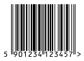 EAN-13 (GTIN-13) number encoded in EAN-13 barcode symbol. First digit is always placed outside the symbol, additionally right quiet zone indicator (>) is used to indicate Quiet Zones that are necessary for barcode scanners to work properly