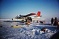 Image 29On the sea ice of the Arctic Ocean temporary logistic stations may be installed, Here, a Twin Otter is refueled on the pack ice at 86°N, 76°43‘W. (from Arctic Ocean)