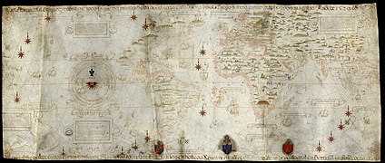 Made in 1529, the Diogo Ribeiro map was the first to show the Pacific at about its proper size