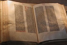 Gutenberg Bible on display at the Library of Congress
