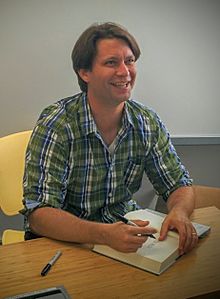 Ashlee Vance at a signing for his book, Elon Musk