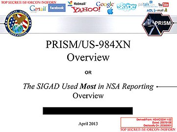 Cover page of the PRISM presentation