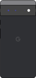 Diagram of a Pixel 6 smartphone in black.