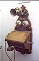 Image 26Wooden wall telephone with a hand-cranked magneto generator