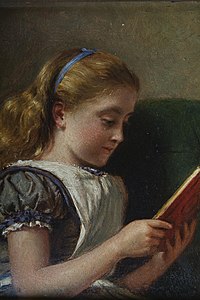 Young Girl Reading (1924) by George Goodwin Kilburne