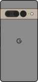 Diagram of a Pixel 7 smartphone in green.