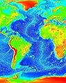 Image 92False color map of ocean depth in the Atlantic basin (from Atlantic Ocean)