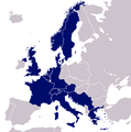 1959 (13 members): Austria joins (1954-1990 borders)