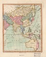 The map of Asia in 1796, which also included the continent of Australia (then known as New Holland)