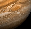 Voyager 1 passing by Jupiter's Great Red Spot February 25, 1979