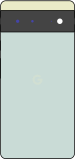 Diagram of a Pixel 6 smartphone in green.