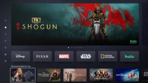 Screenshot of the Disney+ US homepage on March 27, 2024