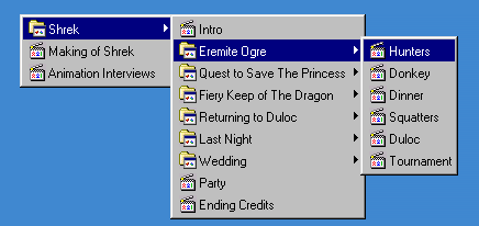 Example of a chapter-menu