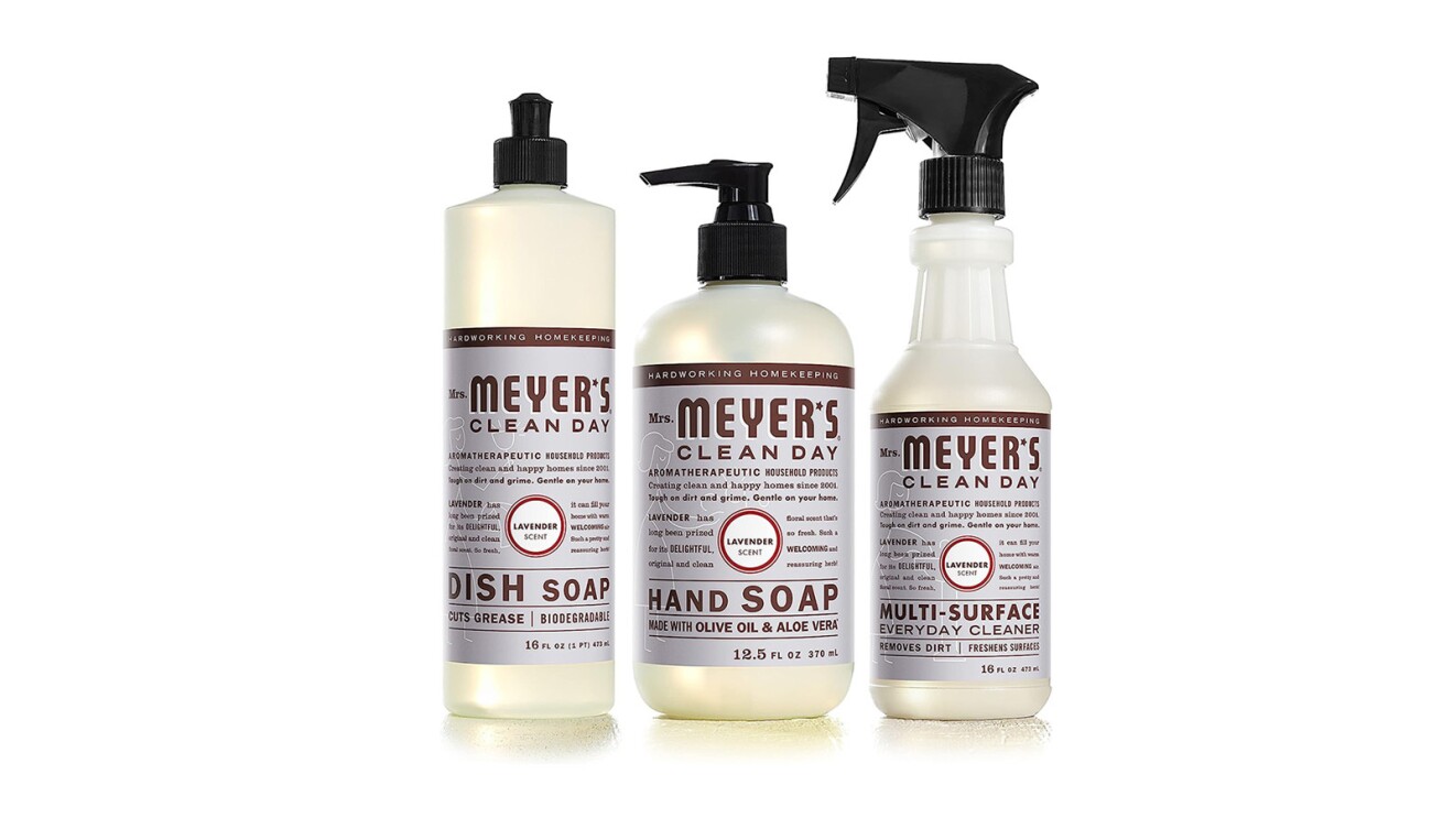 An image of Mrs. Meyer’s Kitchen Essentials Cleaning Set. 