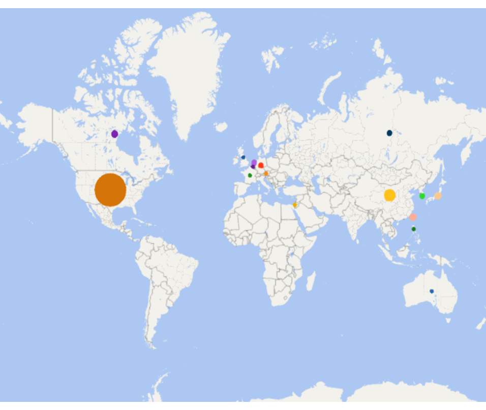 CNAs World Map - August 2019
