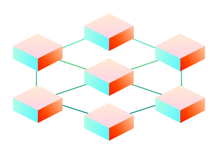 An abstract illustration of nodes connecting together