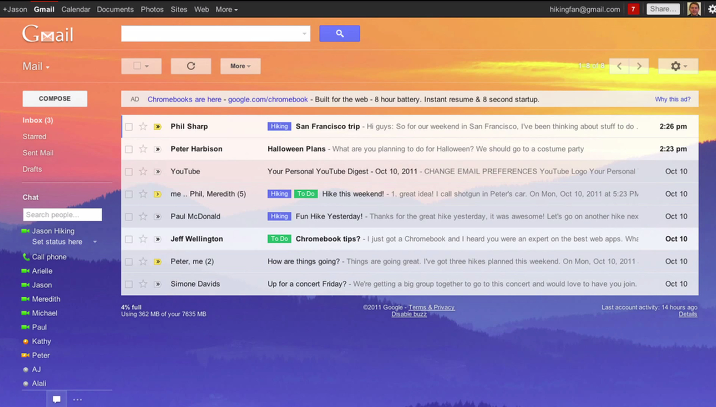 Gmail redesign gallery
