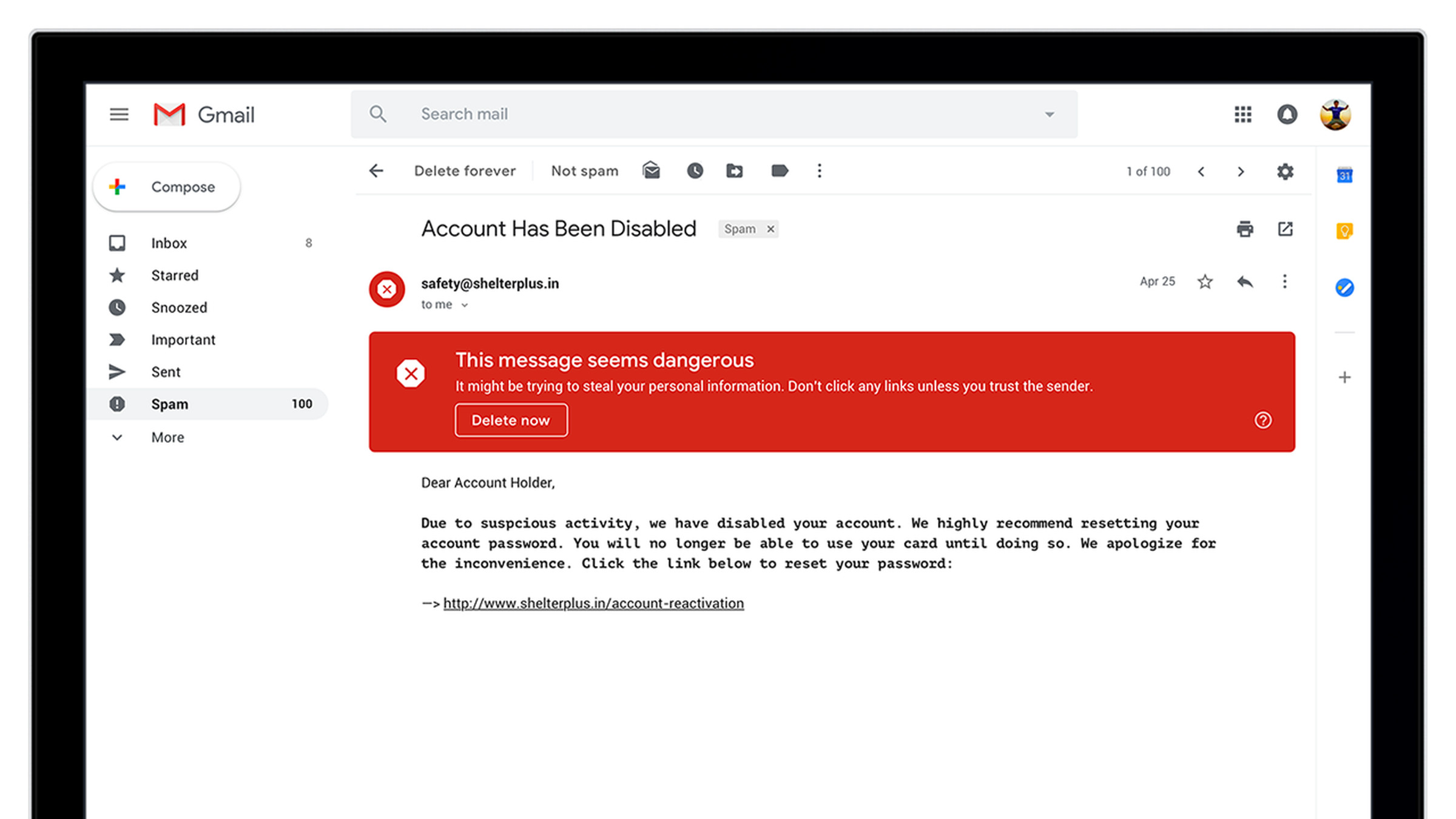 Google’s phishing warnings have grown in size and prominence.