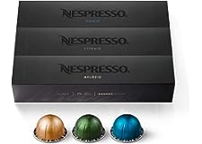 Nespresso Capsules VertuoLine, Medium and Dark Roast Coffee, Variety Pack, Stormio, Odacio, Melozio, 30 Count, Brews 7.77 Fl 