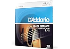 D'Addario Guitar Strings - Acoustic Guitar Strings - 80/20 Bronze - For 6 String Guitar - Deep, Bright, Projecting Tone - EJ1