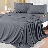 Utopia Bedding Queen Sheet Set, Soft Microfiber Queen Size Bed Sheets Set, 4 Pcs Hotel Luxury Queen Sheets Deep Pockets, Embr