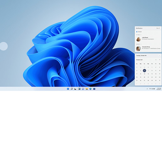 Windows 11 screen with widgets