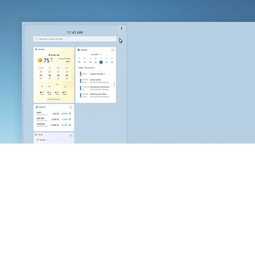 Weather forecast window with customize widget dialog box open
